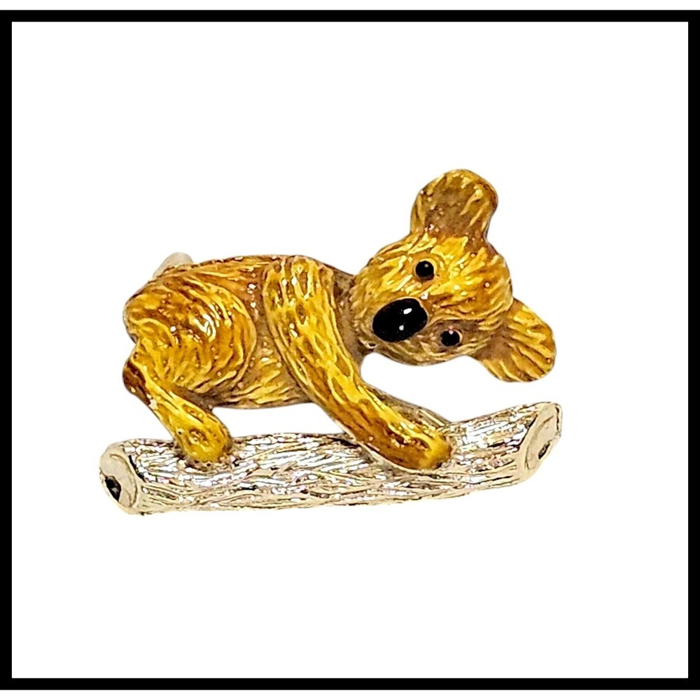 Gerry's Koala Bear Brooch Gold Tone Cute Animal Pin Vintage Style